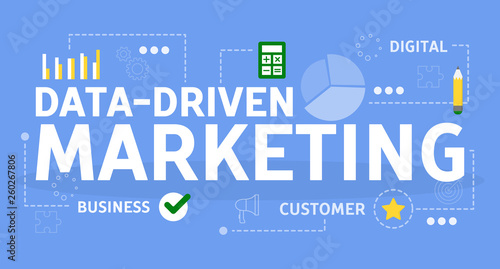 Data driven marketing concept. Idea of search optimization