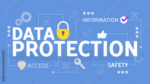 Data privacy concept. Idea of safety and protection while using