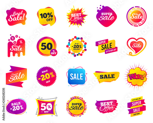 Sale banner. Special offer template tags. Cyber monday sale discount. Black friday shopping icons. Best ultimate offer badge. Super shopping discount icons. Mega banners set vector