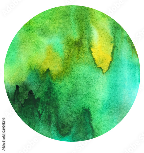 green abstract watercolor background for text 