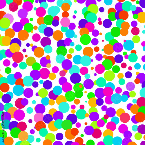 Bright colorful confetti on a white background. 