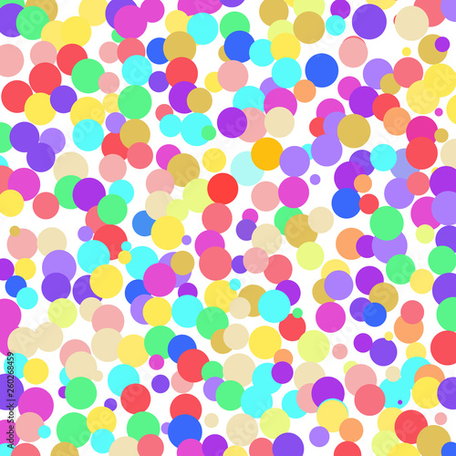 Bright colorful confetti on a white background. 