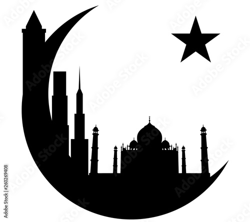 The icon consists of skyscrapers, other buildings and other auxiliary elements.