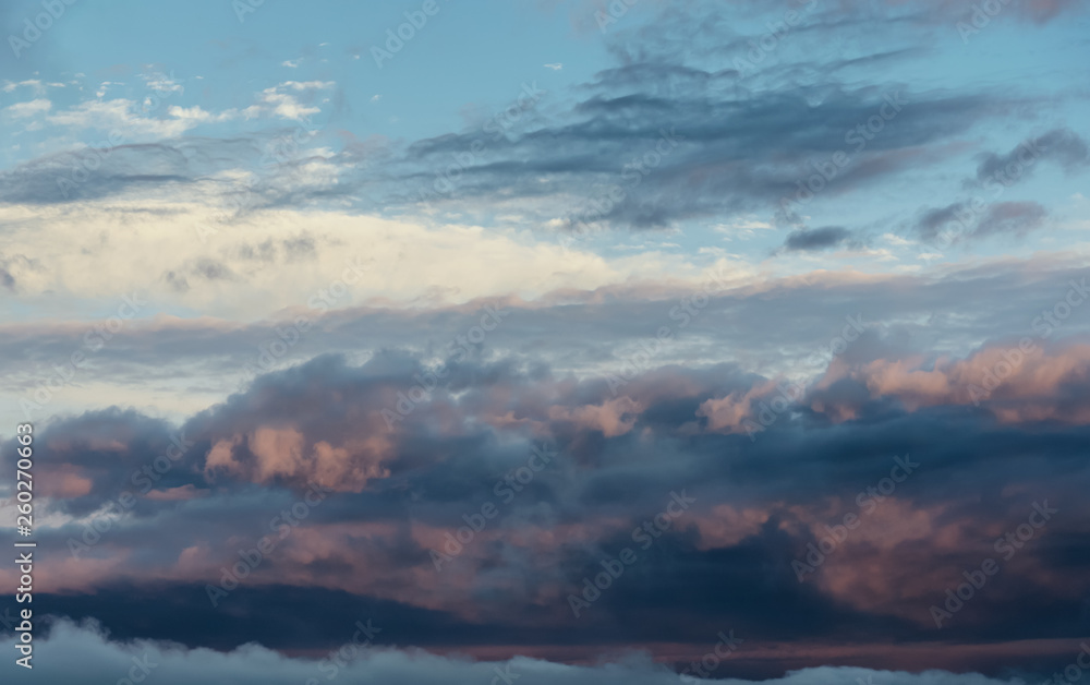 Sunset sky with clouds. Nature background. Sunset sky with clouds. Nature background.