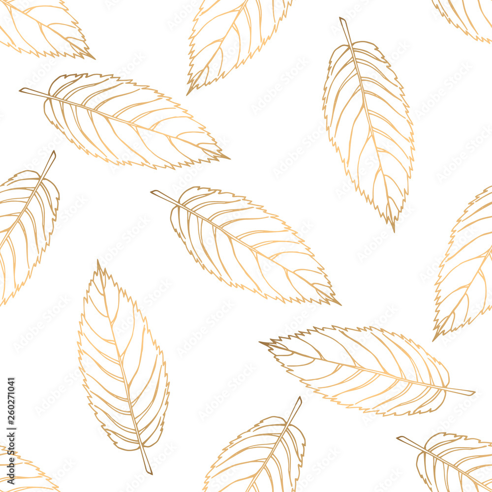 Hand drawn seamless pattern with floral elements