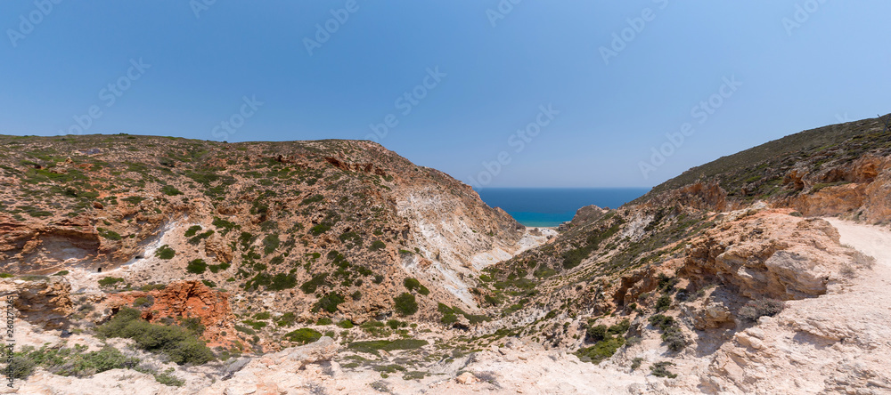 Old sulphur mines in Milos Island