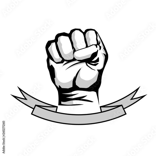 Εκτύπωση καμβά Iron Fist Logo Template