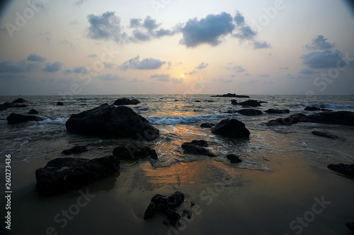 Beautiful sunset on the beach