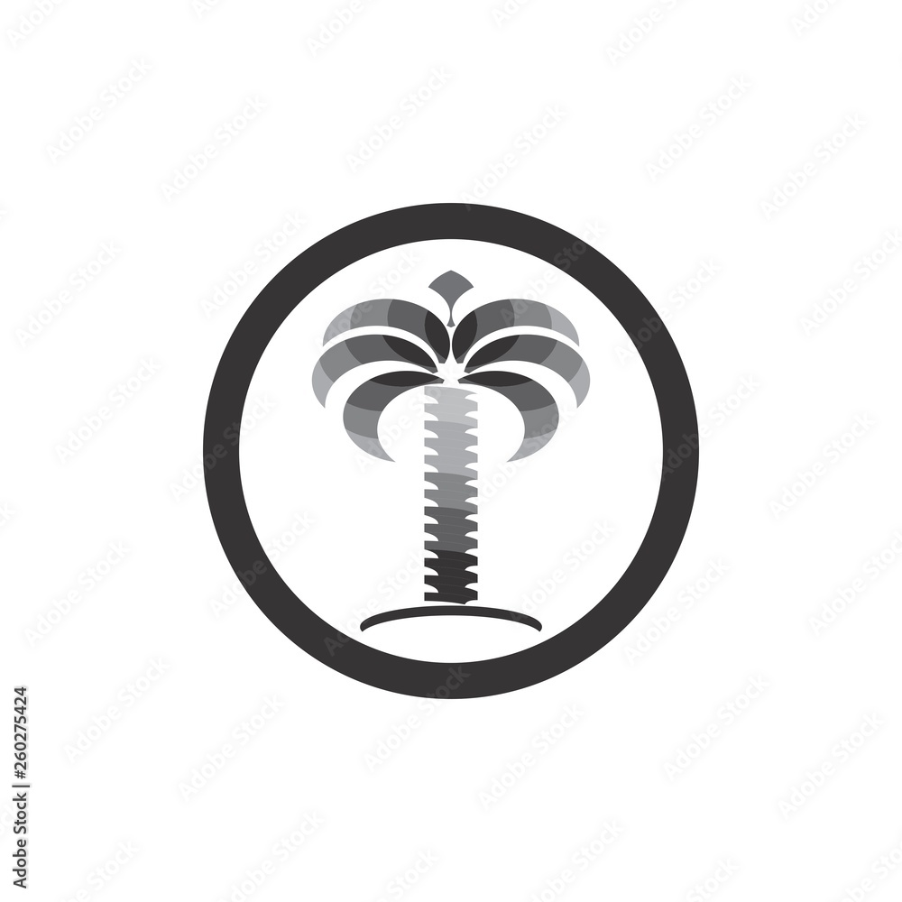 Circle wiates tree logo design - obrazy, fototapety, plakaty 