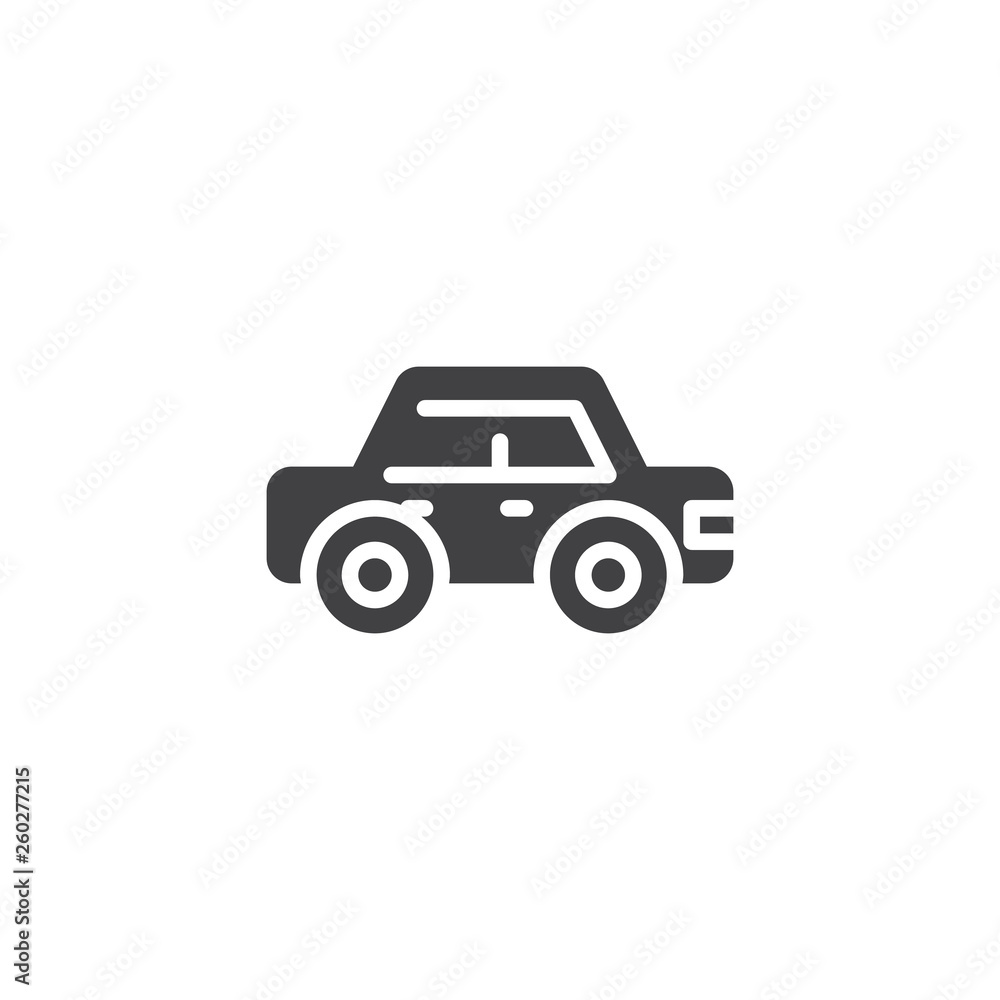 Fototapeta premium Automobile vector icon. Vehicle filled flat sign for mobile concept and web design. Car glyph icon. Transportation symbol, logo illustration. Pixel perfect vector graphics