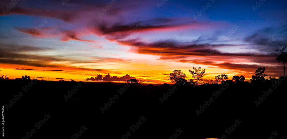 Fototapeta premium sunset in the mountains