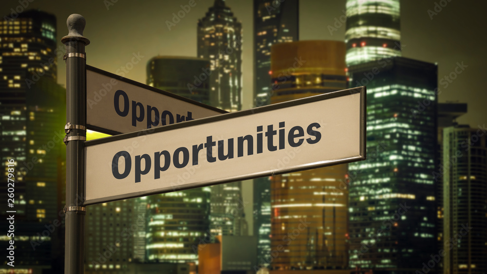Obraz premium Street Sign to Opportunities