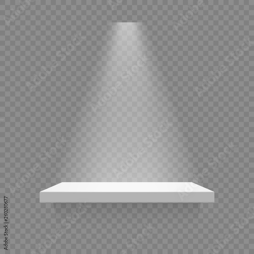 white shelf isolated