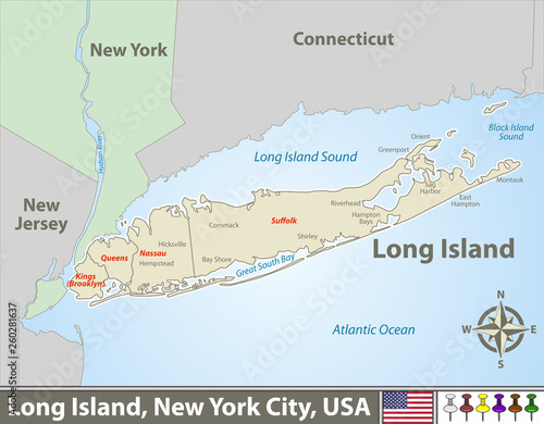 Map of Long Island
