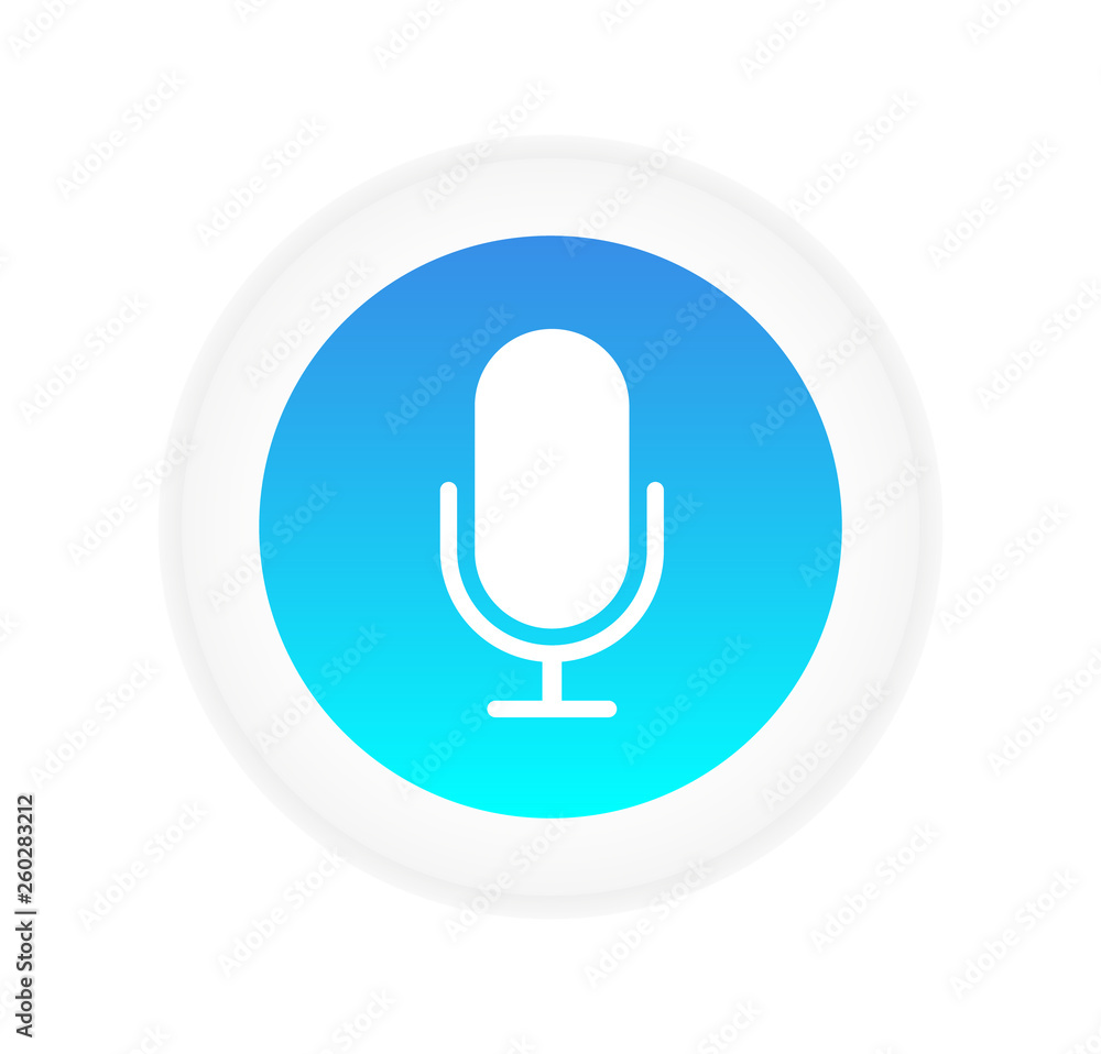 Microphone icon. Microphone button. Voice Assistant. Microphone icon. Microphone button. Voice Assistant.