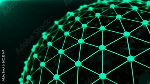 Network, surface of atom mo...