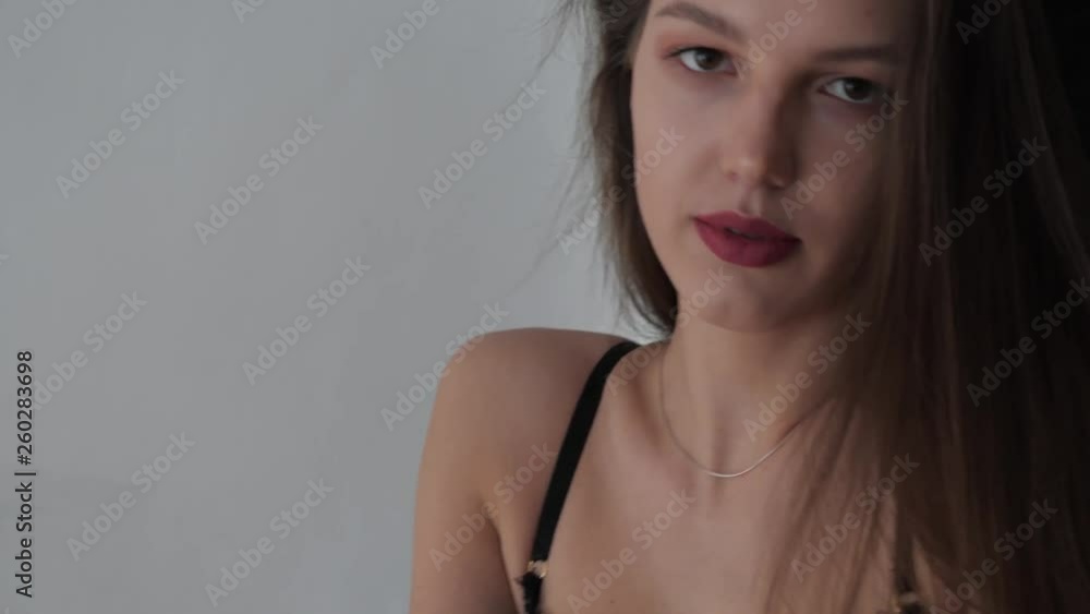 portrait of a girl with dark hair portrait of a girl with dark hair