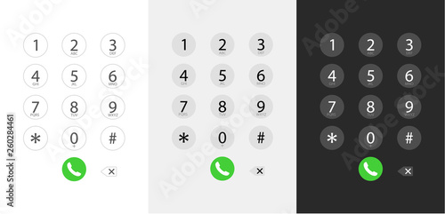 Dialing a number. Keyboard dialing. Interface.