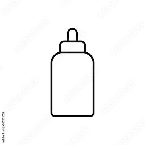 Medical bottle spray. drops. icon vector