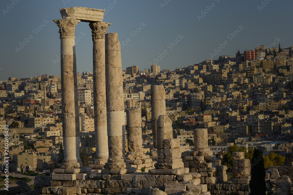 Säulen der Zitadelle über Amman