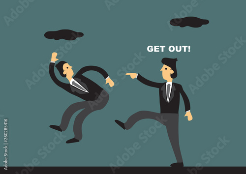 Job Termination Conceptual Cartoon Vector Illustration