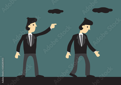 Giving Direction Vector Cartoon Illustration