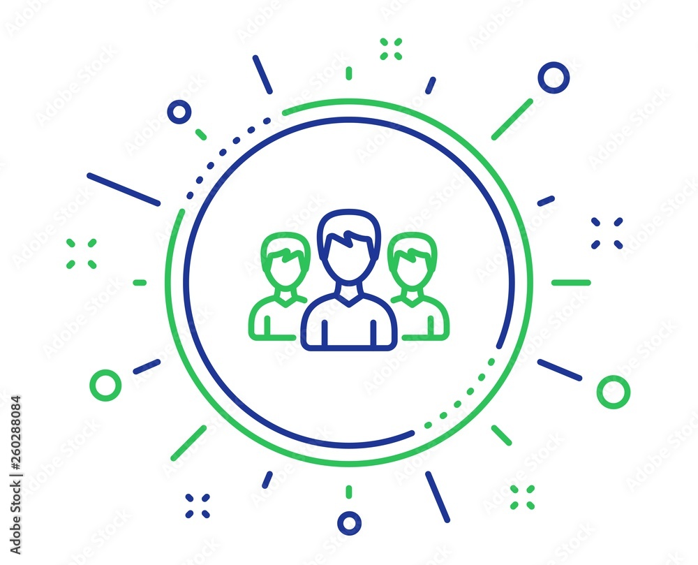 Group line icon. Users or Teamwork sign. Male Person silhouette symbol. Quality design elements. Technology group button. Editable stroke. Vector Group line icon. Users or Teamwork sign. Male Person silhouette symbol. Quality design elements. Technology group button. Editable stroke. Vector