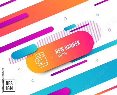 Ab testing line icon. Ui phone test sign. Diagonal abstract banner. Linear ab testing icon. Geometric line shapes. Vector
