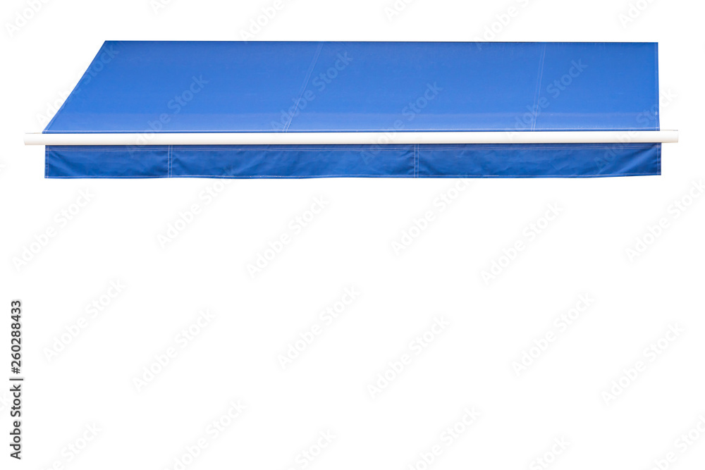 Obraz premium blue awning isolate on white background.