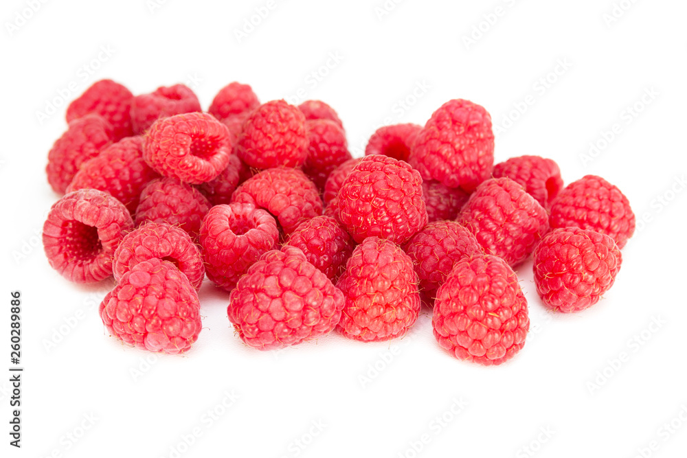 Group of Raspberry isolated on white background Group of Raspberry isolated on white background