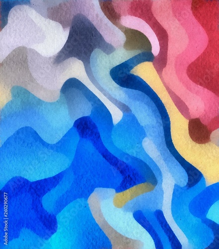 Abstract little swirled and waved watercolor texture background. Liquid paint twists art effect. Artistic graphic design.