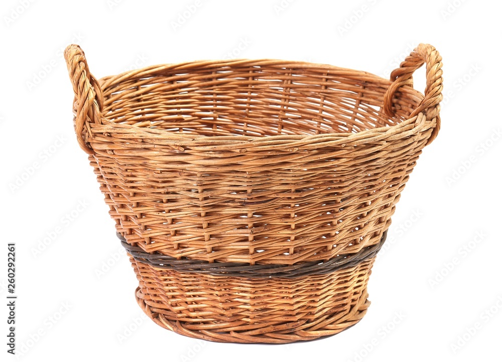 Simple basket on white Simple basket on white