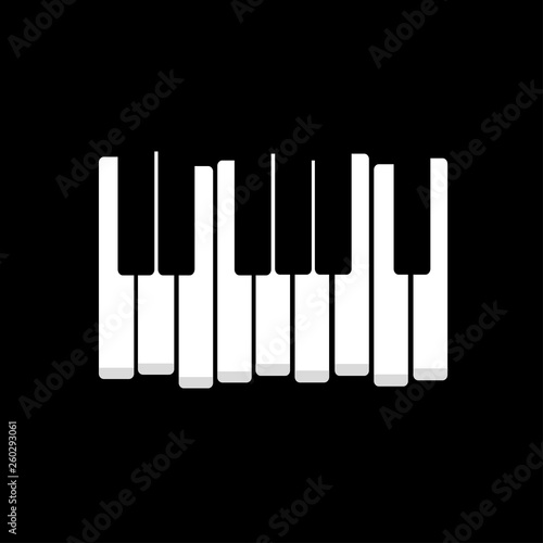 Black white piano keys © Иван Чорный