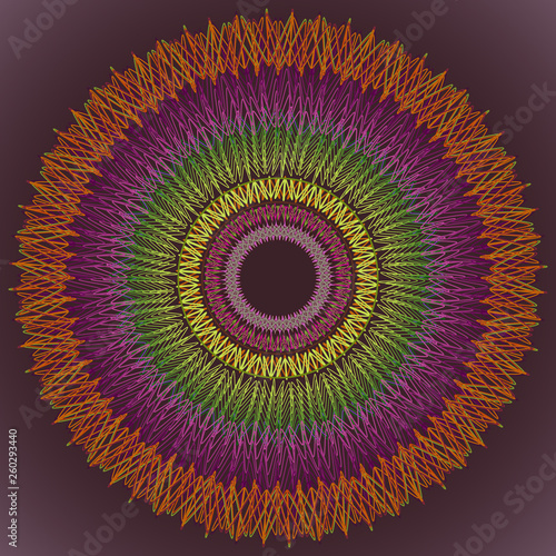 Mandala. Ornamental round lace pattern. Vector print for design.