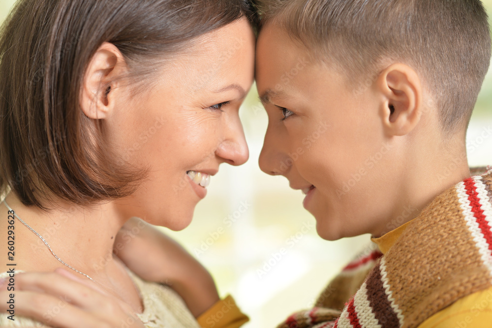 portrait of mother and son portrait of mother and son
