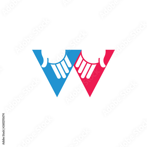 letter w helping hand care gesture logo vectorletter w helping hand care gesture logo vectorletter w helping hand care gesture logo vector