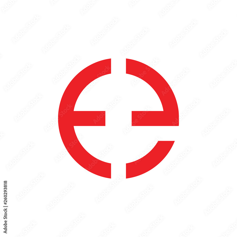 letters e simple circle line geometric logo letters e simple circle line geometric logo