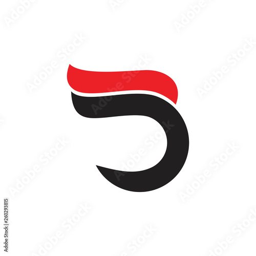 abstract letter d fast movement design curves logo vector