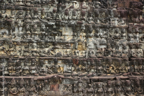 Angkor Wat wall in siem reap, cambodia