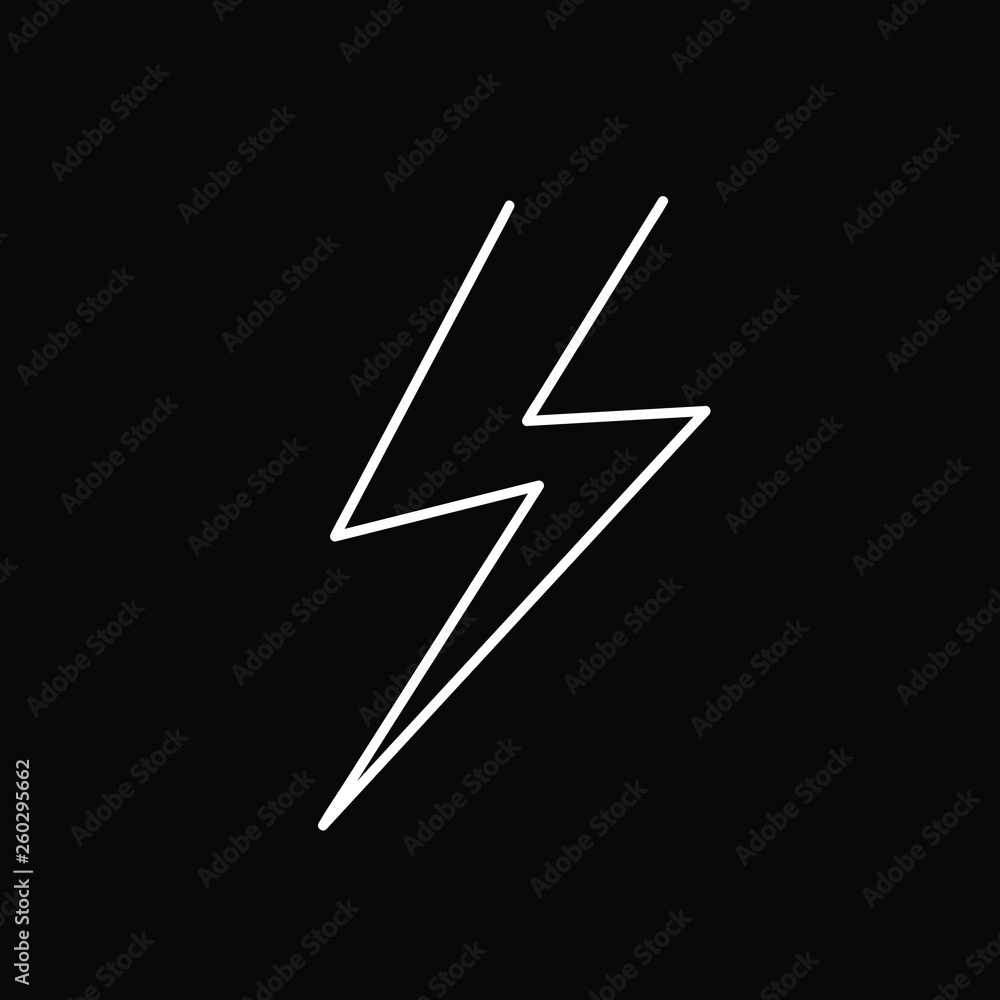 Lightning line icon
