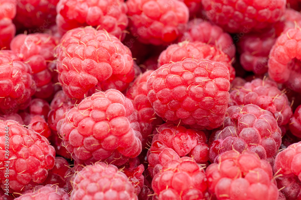 Ripe raspberries macro. Selective focus. Ripe raspberries macro. Selective focus.