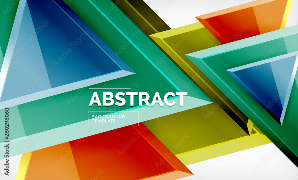 Flying triangles compostion geometric background Flying triangles compostion geometric background