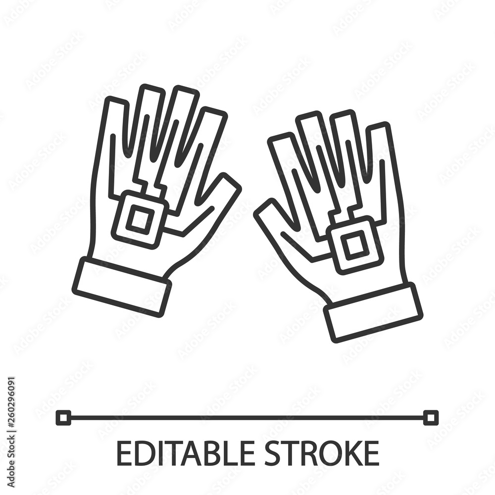 VR gloves linear icon VR gloves linear icon