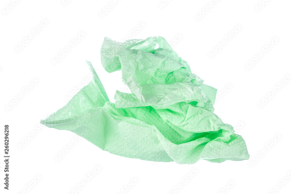 Fototapeta premium Crumpled tissue paper isolated white background