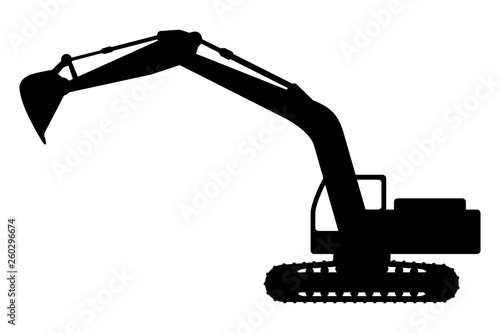 Silhouette the excavate.
