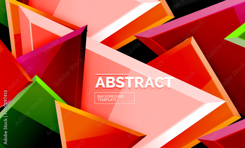 Squares and triangles geometrical background Squares and triangles geometrical background