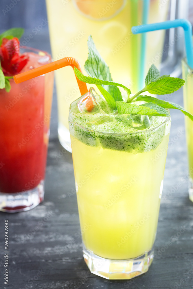 Lemonade with lemon and mint Lemonade with lemon and mint