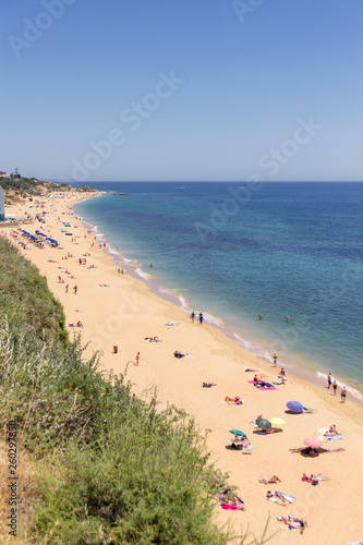 Beach of Albufeira in Algarve (Portugal)