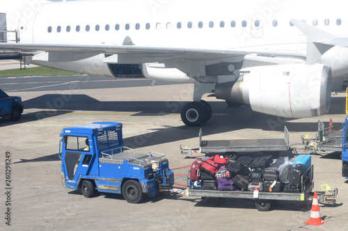 transport of luggage from an airplane © BENEJAM