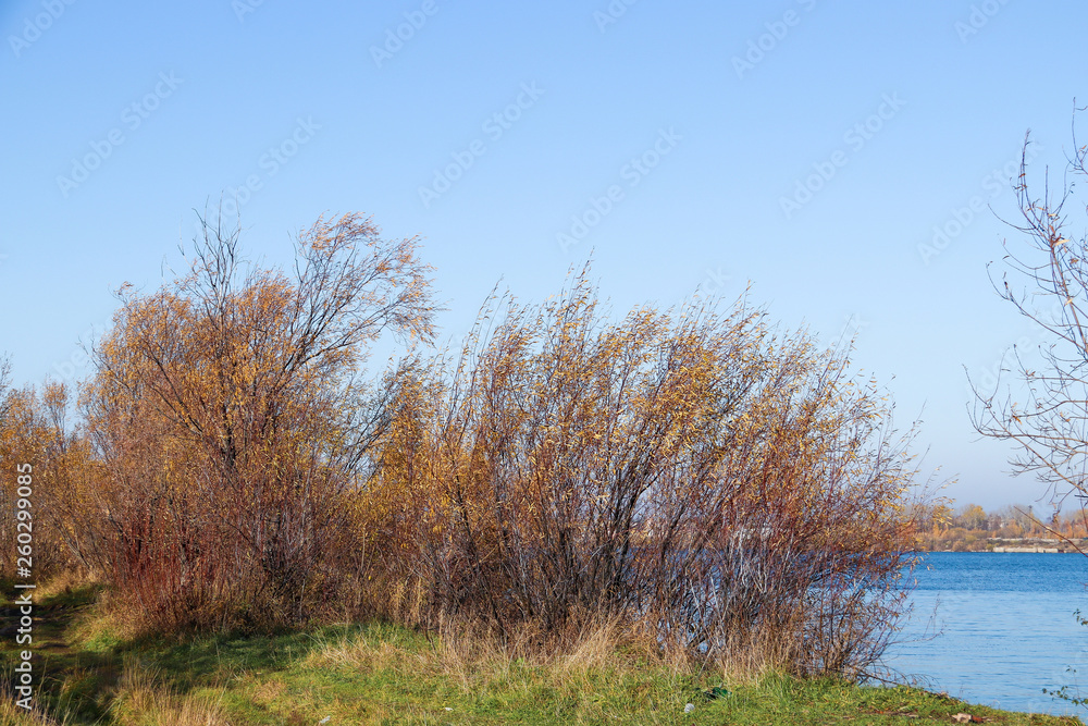 Autumn day in Arkhangelsk. View of the river Northern Dvina and river port in Arkhangelsk. Autumn day in Arkhangelsk. View of the river Northern Dvina and river port in Arkhangelsk.